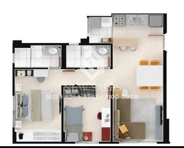 Apartamento à venda com 2 quartos, 56m² - Foto 17